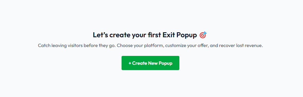 Popup Creation - Exit Intent Popup creation process